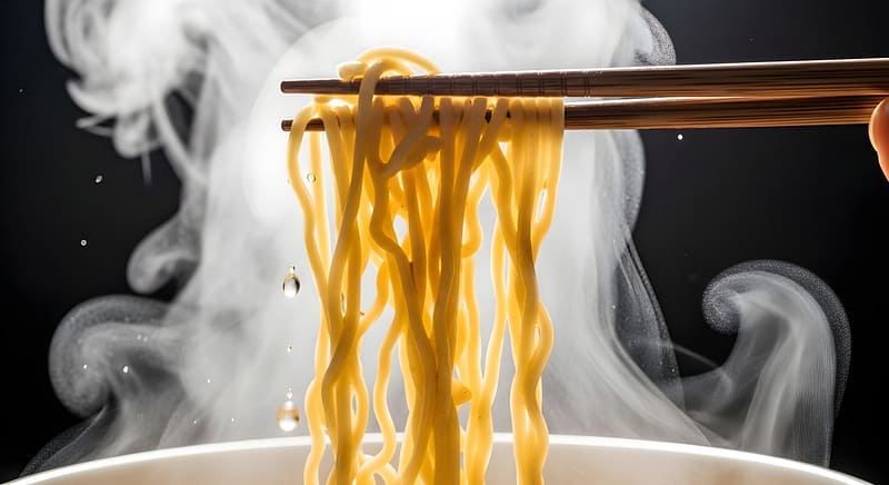instant noodle photo chopstik